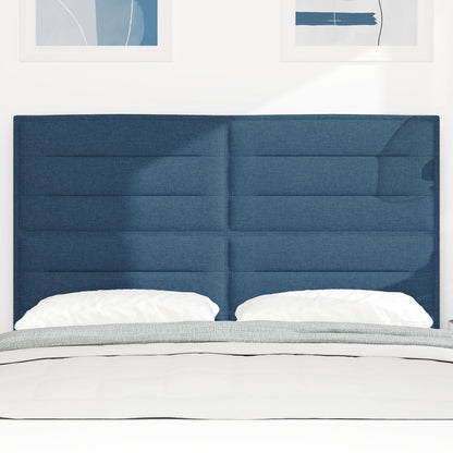 Hoofdbord Lijnen Design Blauw 140 Cm Stof