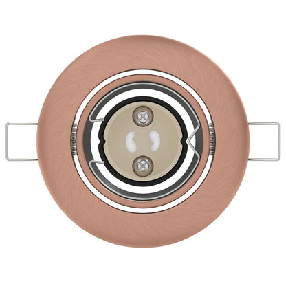 Inbouwspots 24 Stuks Ronde Gu10 Ø90 Mm Staal Koper