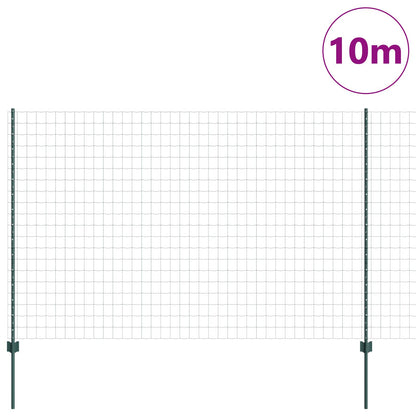 Tuinafscheiding Set Set Van 2 Groen Metaal 10 X 1,5 M Duurzaam