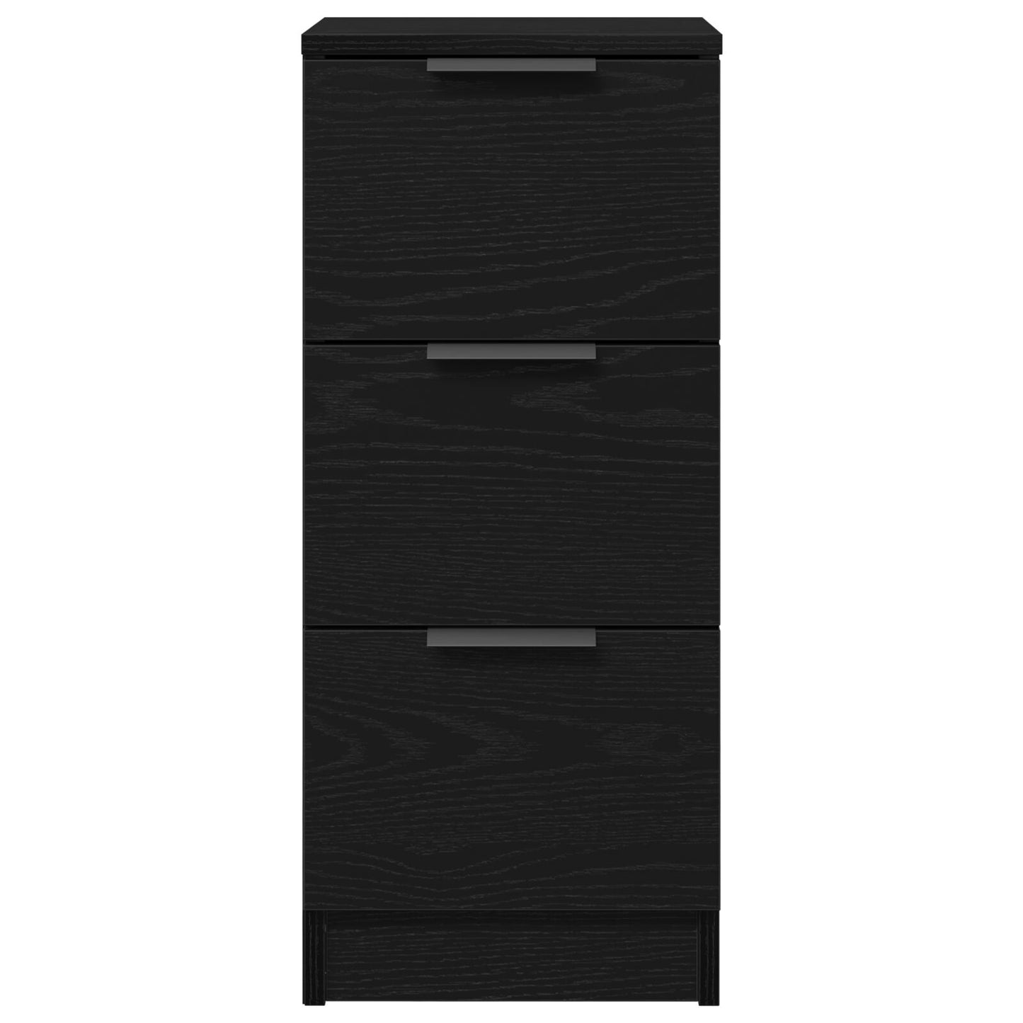 Sideboards 2 Stuks Zwart Eiken 30X30X70 Cm Bewerkt Hout