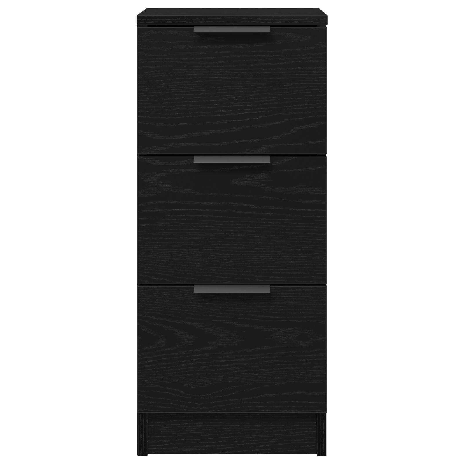 Sideboards 2 Stuks Zwart Eiken 30X30X70 Cm Bewerkt Hout
