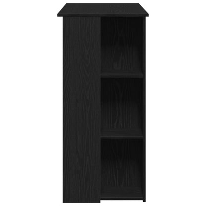 Bartafel Met Plank - Zwart Eiken, 102X50X103,5 Cm, Gemaakt Van Samengesteld Hout
