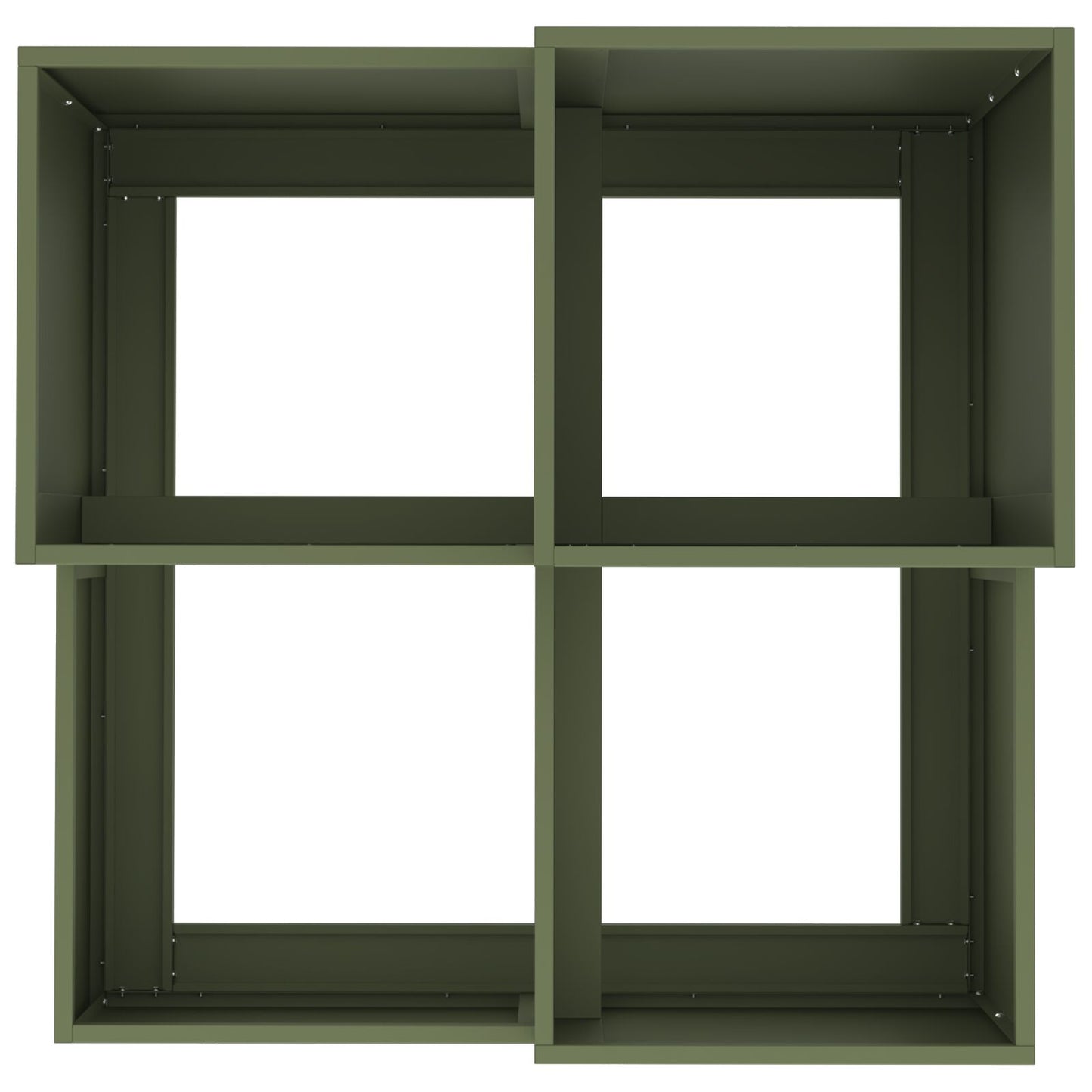 Tuinbak Staal Olijfgroen 80 x 80 x 60 cm