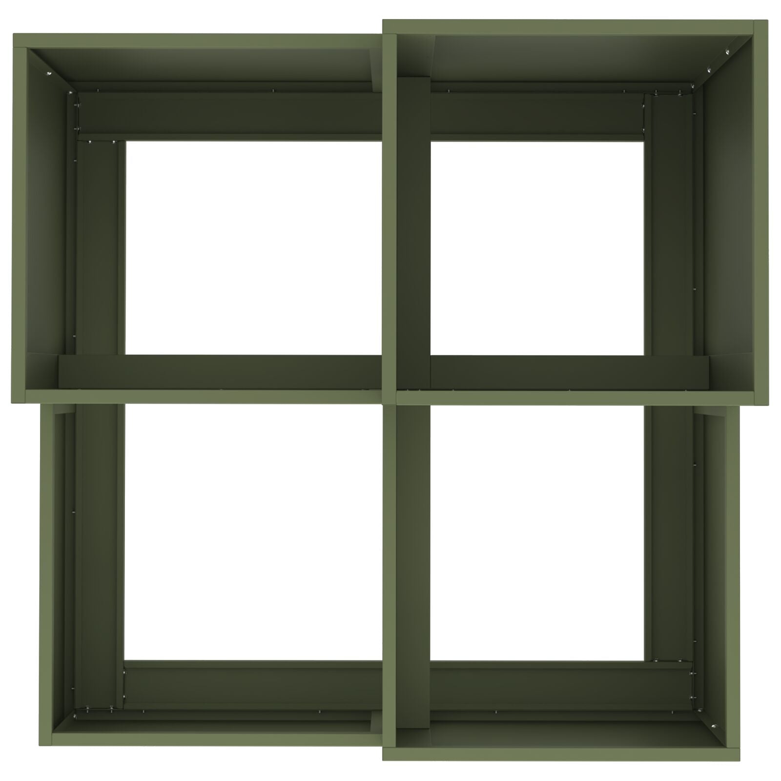 Tuinbak Staal Olijfgroen 80 x 80 x 60 cm
