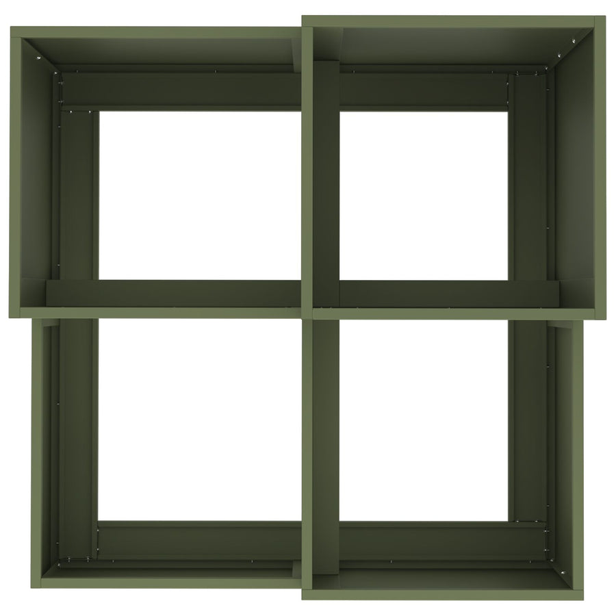Tuinbak Staal Olijfgroen 80 x 80 x 60 cm