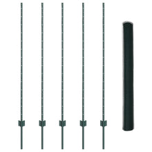 Hekpalen 5 Stuks U-Kanaal Groen 140 Cm Staal,  Hexagonaal Hek Groen 1,4X10 M Staal