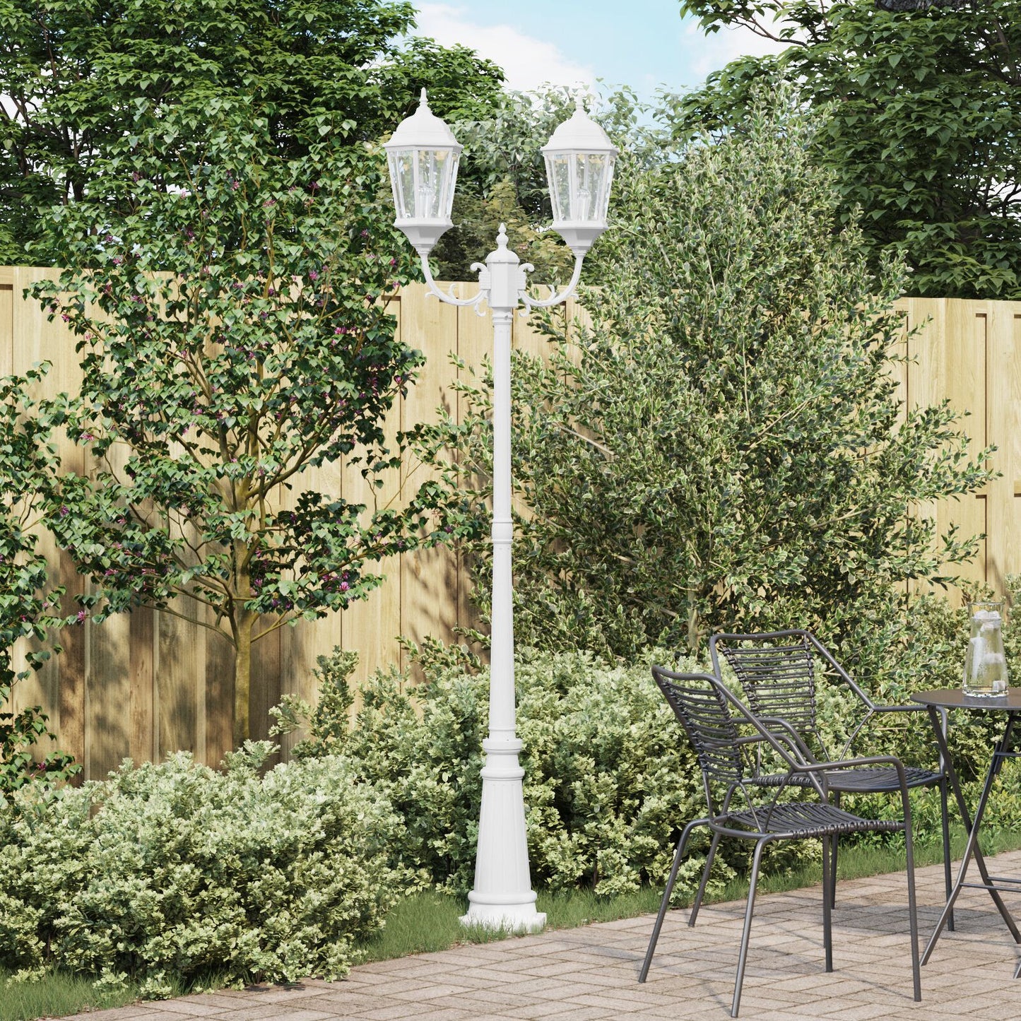 Tuinlamp Wit Aluminium 68 X 20 X 235 Cm Duurzaam Tuinlamp