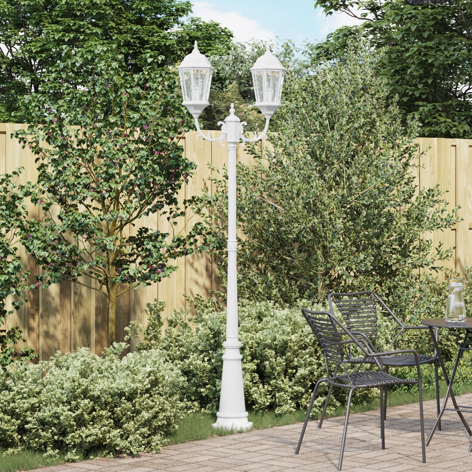 Tuinlamp Wit Aluminium 68 X 20 X 235 Cm Duurzaam Tuinlamp