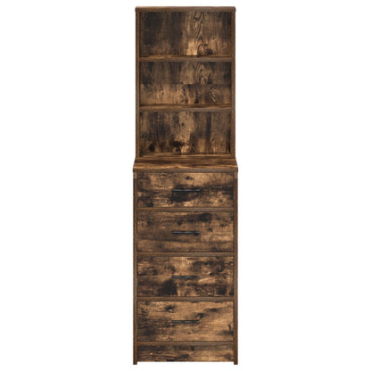 Highboard 40X41X135 Cm Geëngineerd Hout Gerookt eiken