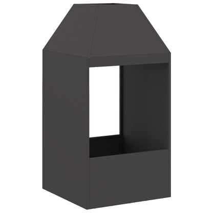Vuurtentje Zwart 50X50X100 Cm Staal Koudgewalst staal/Zwart zonder zijuitsparingpatroon