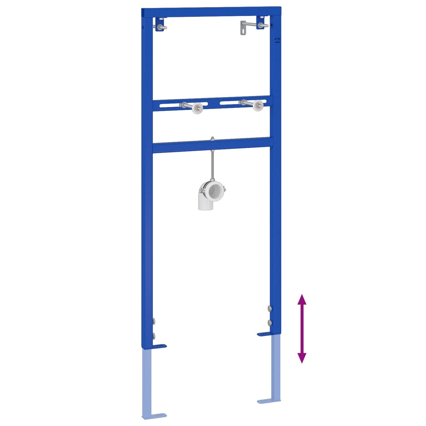 Badkamer Accessoire Bevestigingen Blauw Metaal 50 X 17.5 X 136 Cm voor wastafelsysteem