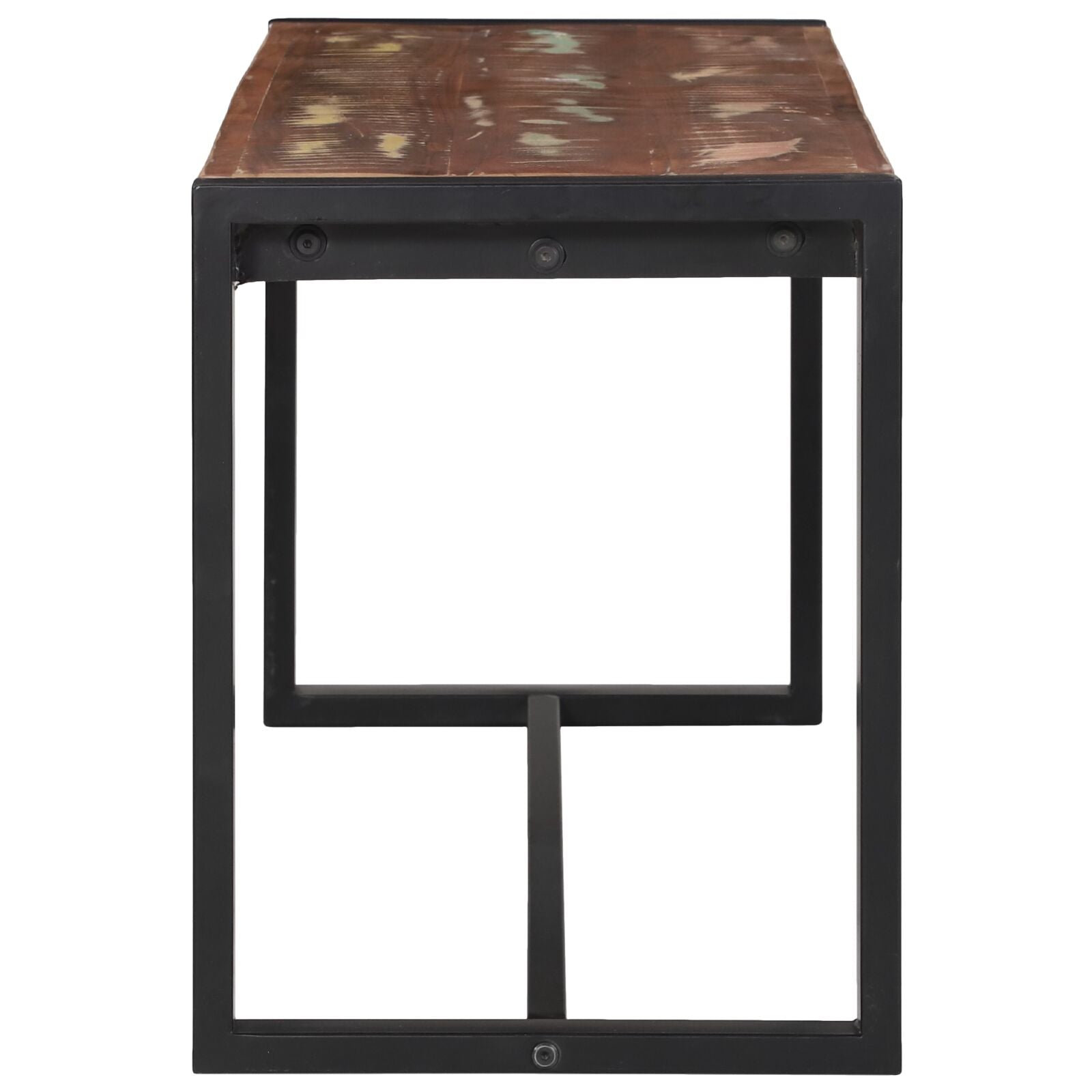Bank Meerkleurig Massief Gerecycled Hout 100 X 35 X 45 Cm