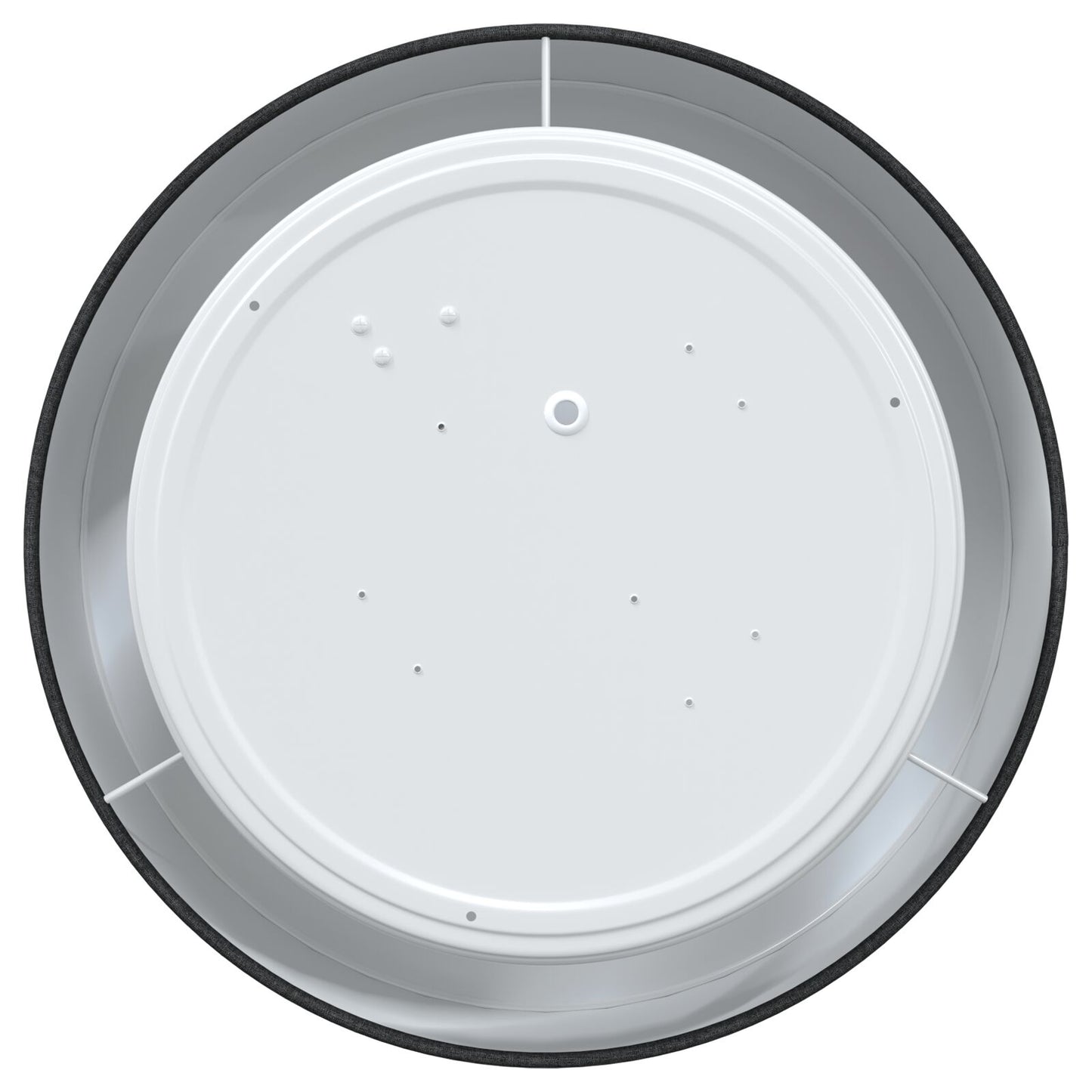 Plafondlamp Flush Mount Ø 30 Cm Stof E27 Ø30 x 13.5 cm Zwart zonder sterrenlampenkap