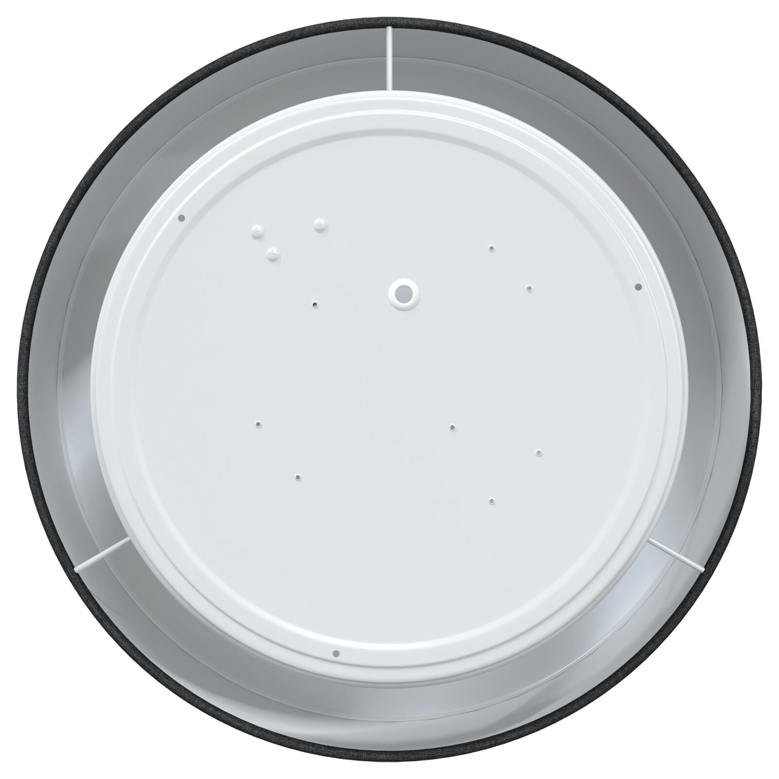 Plafondlamp Flush Mount Ø 30 Cm Stof E27 Ø30 x 13.5 cm Zwart zonder sterrenlampenkap