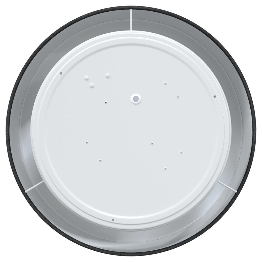 Plafondlamp Flush Mount Ø 30 Cm Stof E27 Ø30 x 13.5 cm Zwart zonder sterrenlampenkap