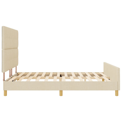 Bed Frame Crème 180X200 Cm Stof Crème