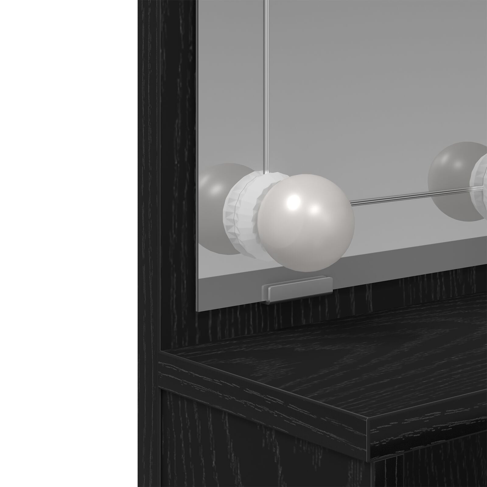 Led Kaptafel In Zwart Eiken - 86.5 X 35 X 136 Cm