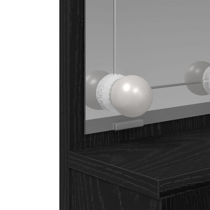 Led Kaptafel In Zwart Eiken - 86.5 X 35 X 136 Cm