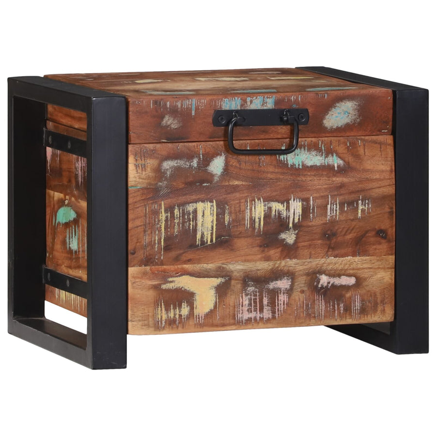 Opbergkasten 40X30X30Cm En Metaal 40 x 30 x 30 cm Massief gerecycled hout