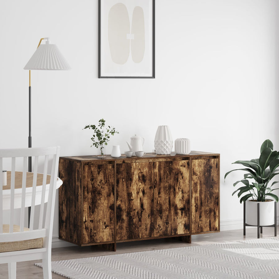 Gerookt Eiken Dressoir Gerookt Eiken Hout 135 X 41 X 75 Cm Opslag