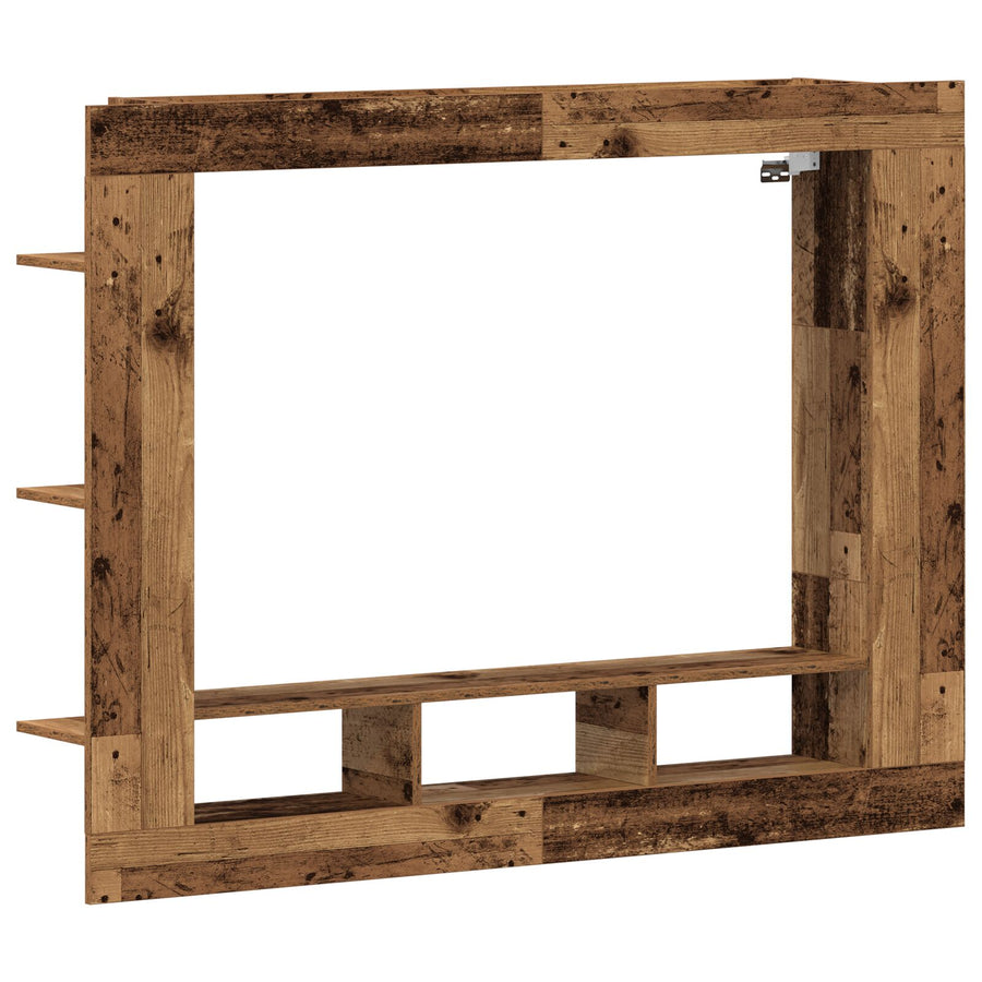 Tv Kast Muurbevestigd 152X22X113 Cm Oud Hout