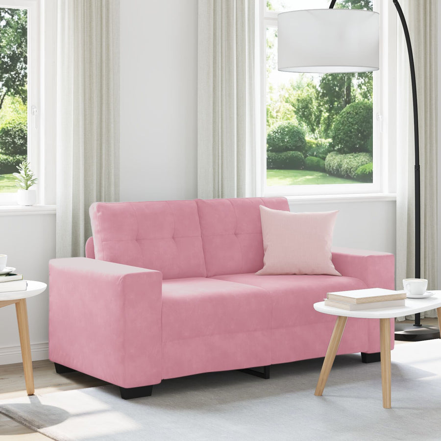 Loveseat Bank Fluweel Fluwelen Roze 120 cm
