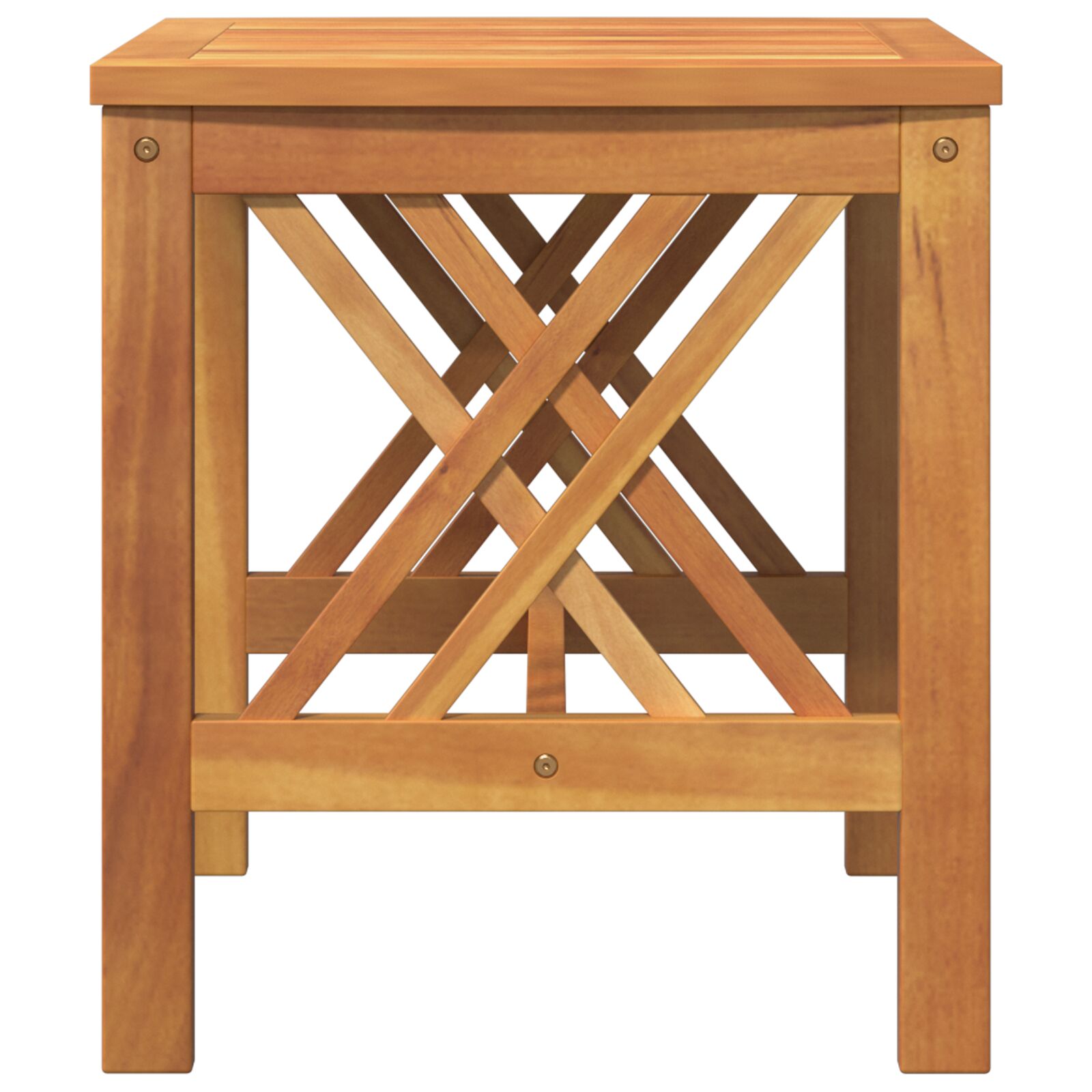 Tuin Bijzettafel Bruin 45X45X50 Cm Massief Acaciahout