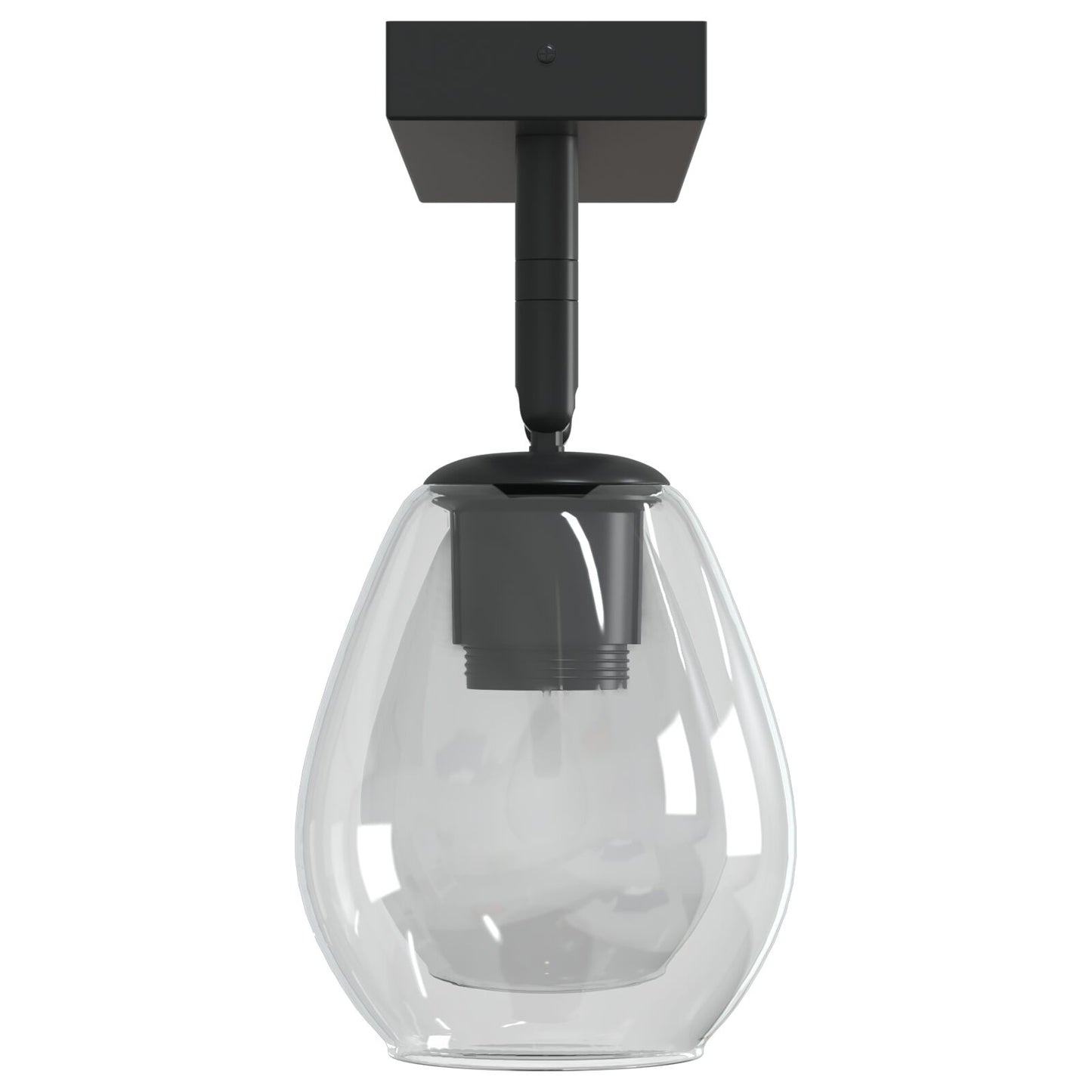 Plafondlamp Met Verstelbare Glazen Kap 2