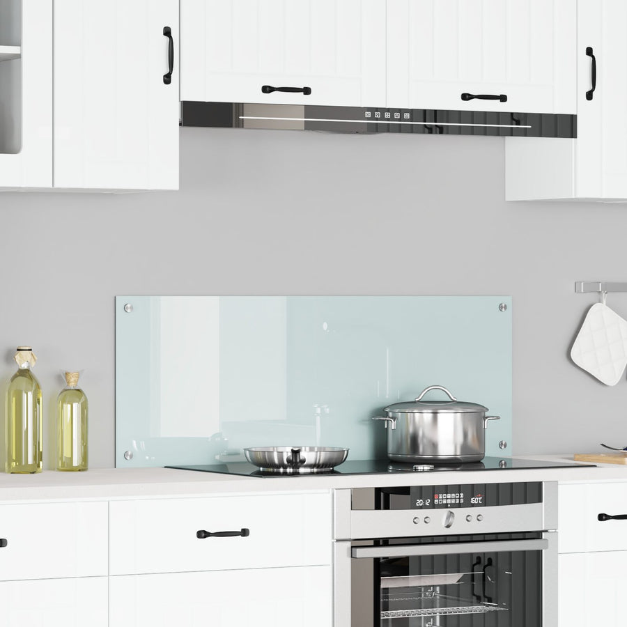 Keuken Achterwand 110X40X0,6 Cm Veiligheidsglas Wit 110 x 40 cm