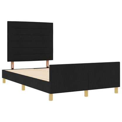 Zwarte Stoffen Bedbodem 140X200 Cm Crème