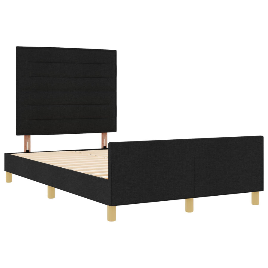 Zwarte Stoffen Bedbodem 140X200 Cm Crème