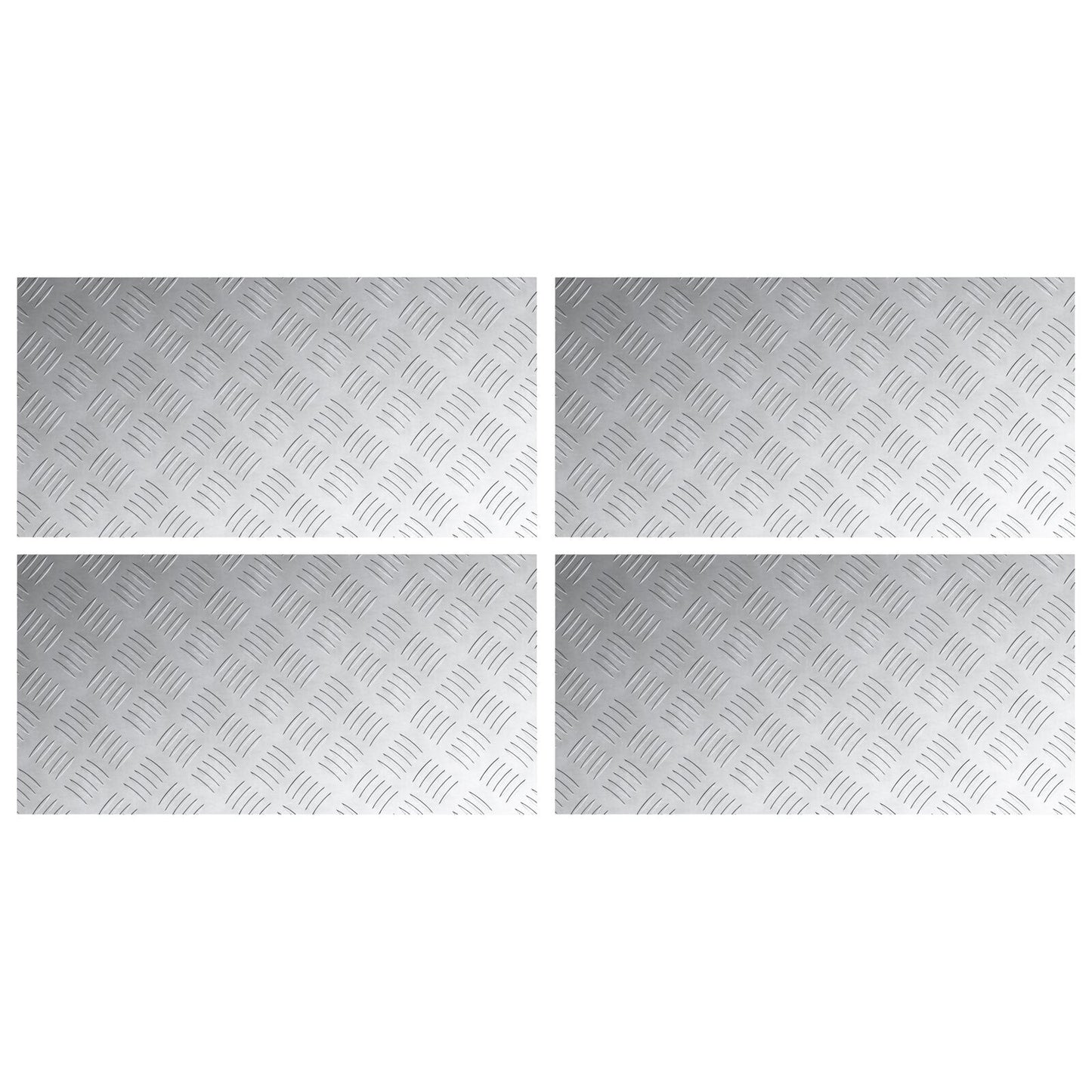 Aluminium Checker Platen 4 St Anti-Slip 80X40 Cm 80 x 40 x 0.3 cm Rechthoekig