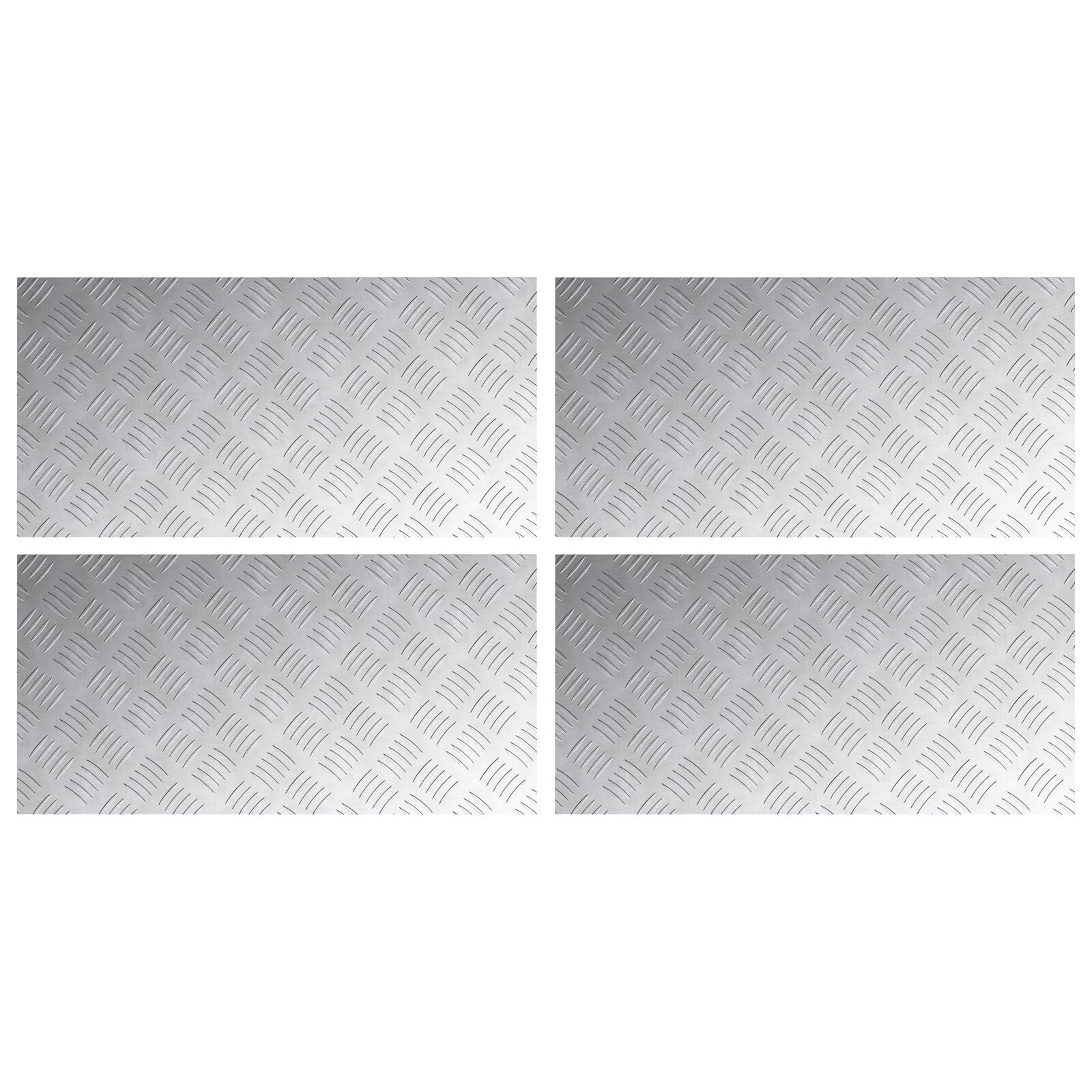 Aluminium Checker Platen 4 St Anti-Slip 80X40 Cm 80 x 40 x 0.3 cm Rechthoekig