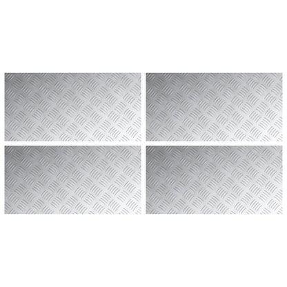 Aluminium Checker Platen 4 St Anti-Slip 80X40 Cm 80 x 40 x 0.3 cm Rechthoekig