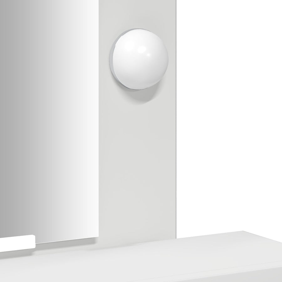 Kaptafel Met Led-Verlichting Wit 50 x 41 x 140 cm