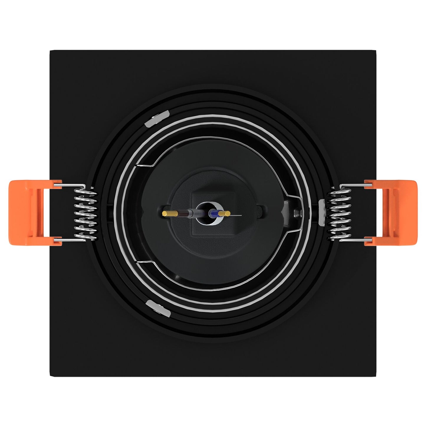 Ingebouwde Spots 24 Stuks Vierkante Gu10 Zwart 91X91 Mm