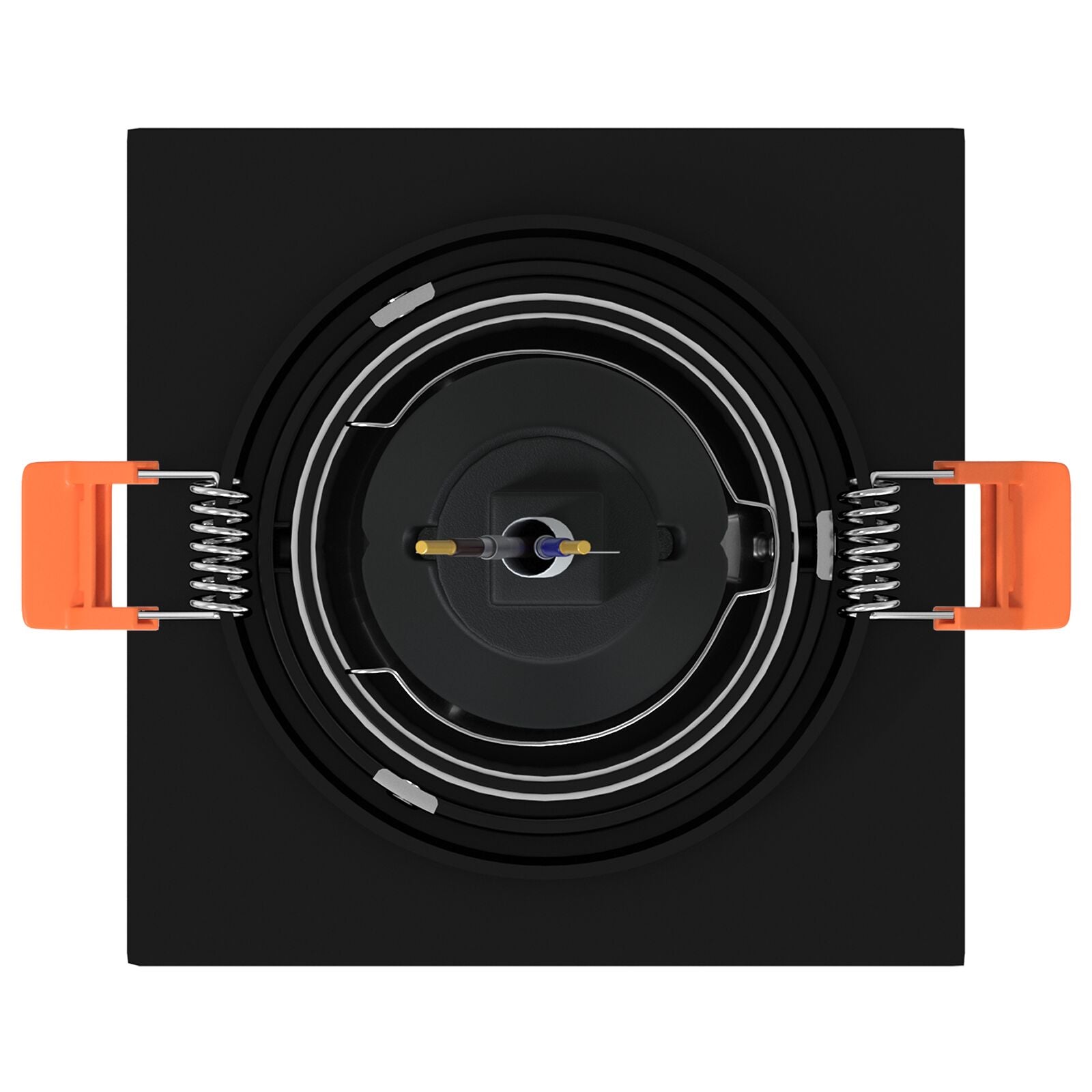 Ingebouwde Spots 24 Stuks Vierkante Gu10 Zwart 91X91 Mm
