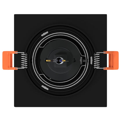 Ingebouwde Spots 24 Stuks Vierkante Gu10 Zwart 91X91 Mm