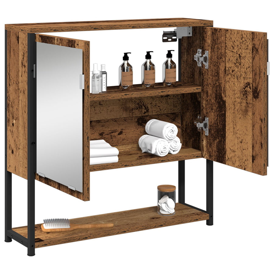 Badkamerspiegelkast 60X16X60 Cm Engineered Hout Oude hout