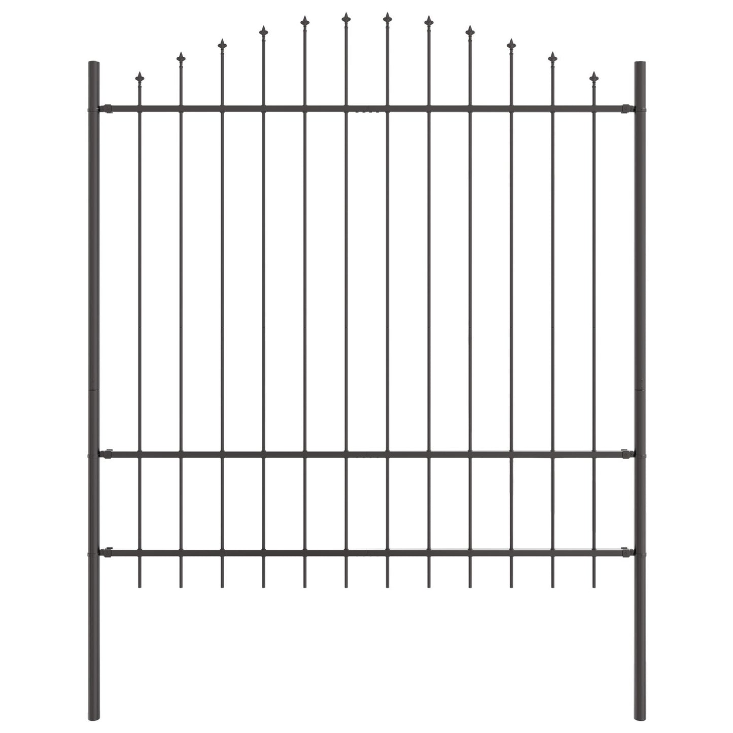 Tuinhek Met Hoektop 11,9X1,75 M Staal Grijs 11,9 m. 150-175 cm