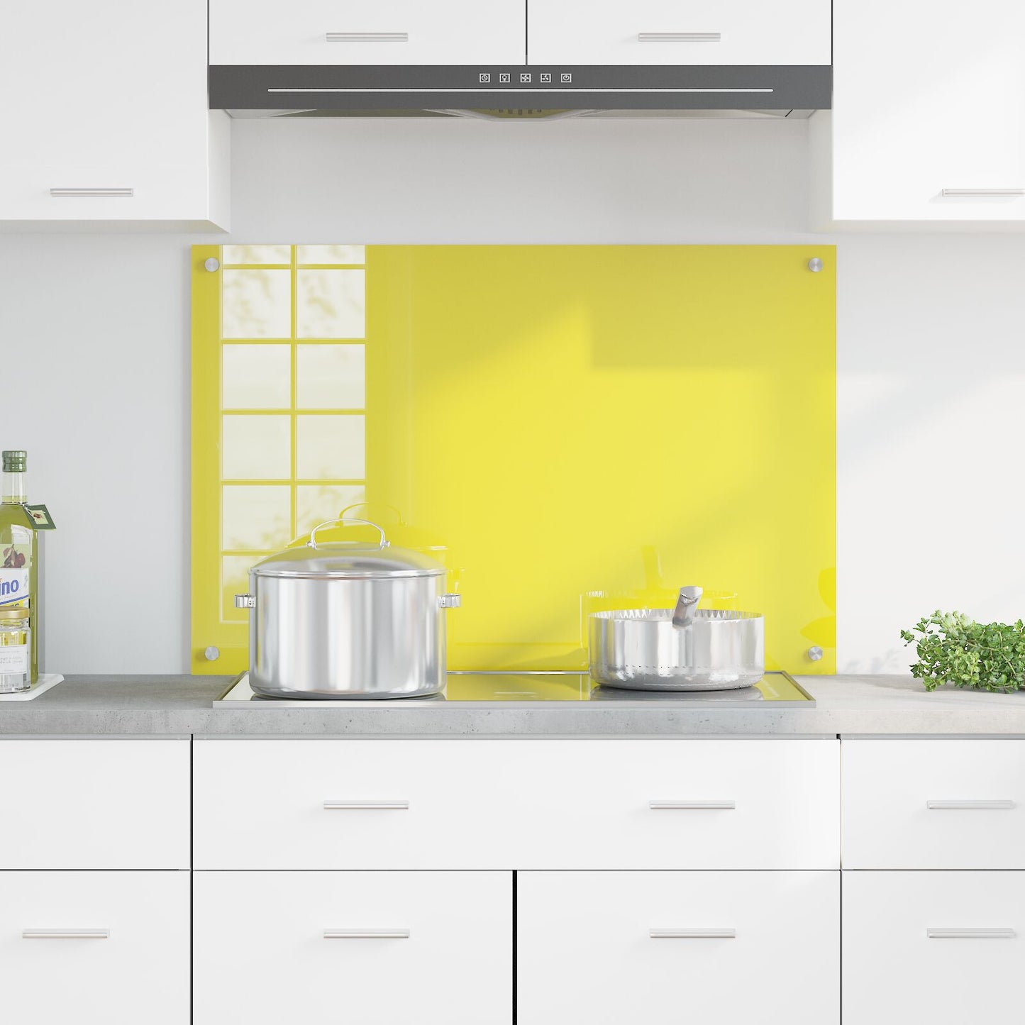 Keuken Achterwand 90X60X0,6 Cm Koelglas Geel 90 x 60 cm