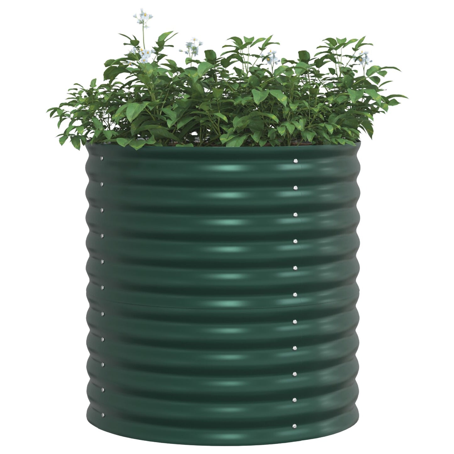 Tuin Verhoogd Bed Gegalvaniseerd Staal 80 x 80 x 81 cm Groen