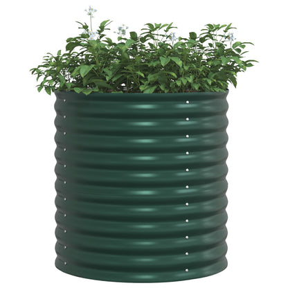 Tuin Verhoogd Bed Gegalvaniseerd Staal 80 x 80 x 81 cm Groen