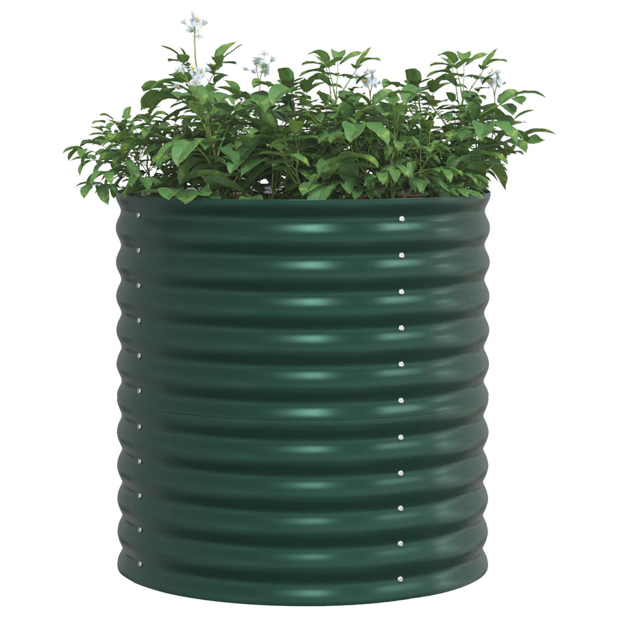 Tuin Verhoogd Bed Gegalvaniseerd Staal 80 x 80 x 81 cm Groen