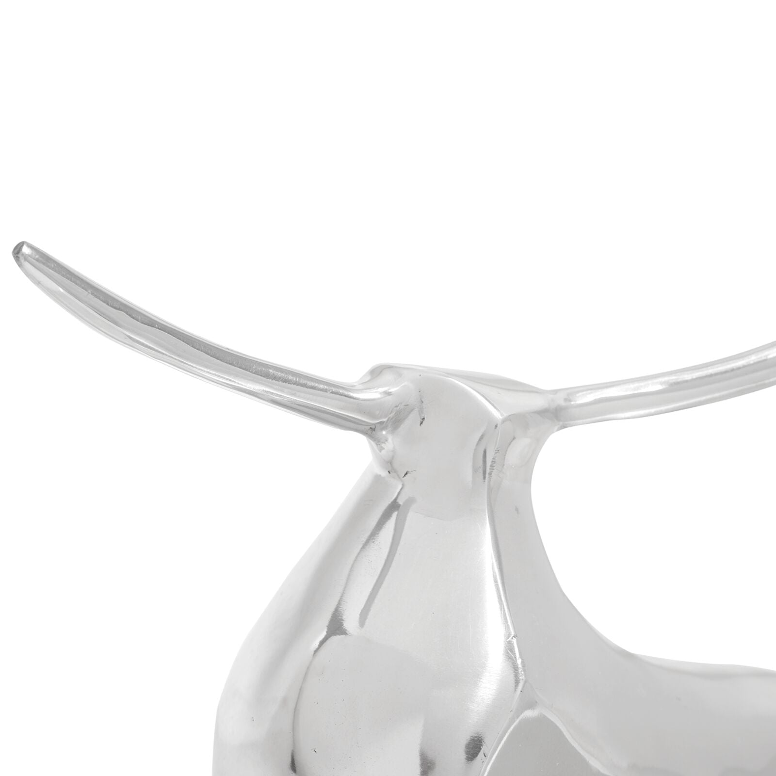 Bull Sculptuur Zilver Aluminium 37 x 44 x 17 cm