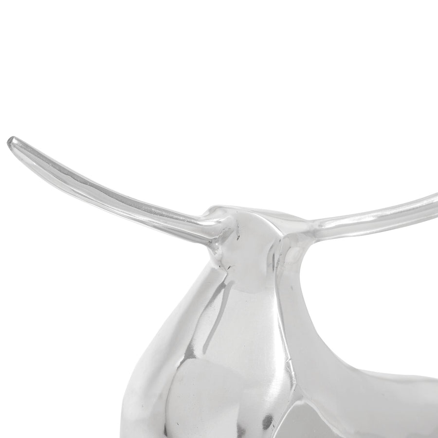 Bull Sculptuur Zilver Aluminium 37 x 44 x 17 cm