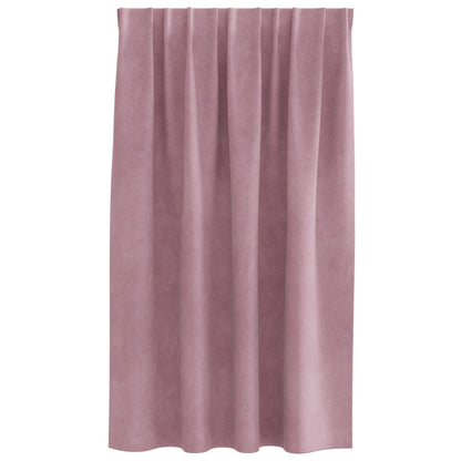 Blackout Gordijnen Met Topband 2 Stuks Velours Donkerroze 140 x 140 cm met ingenaaid tape