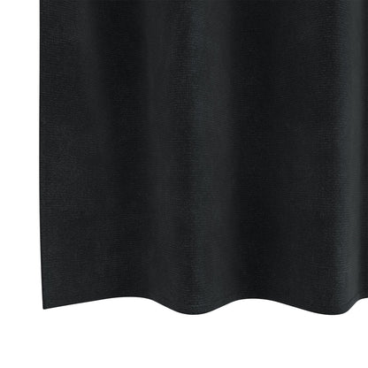 Blackout Gordijnen 2 Stuks Velours Zwart 140 x 140 cm met oogjes
