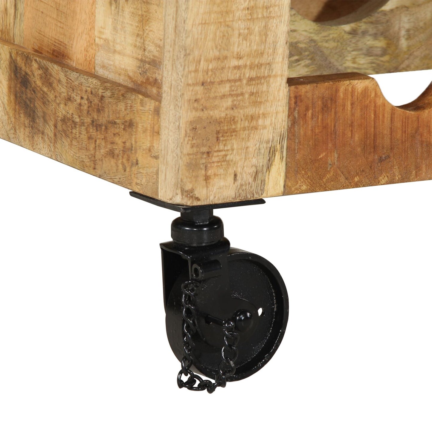 Keuken Trolley 55X40X80 Cm Massief Ruw Mangohout