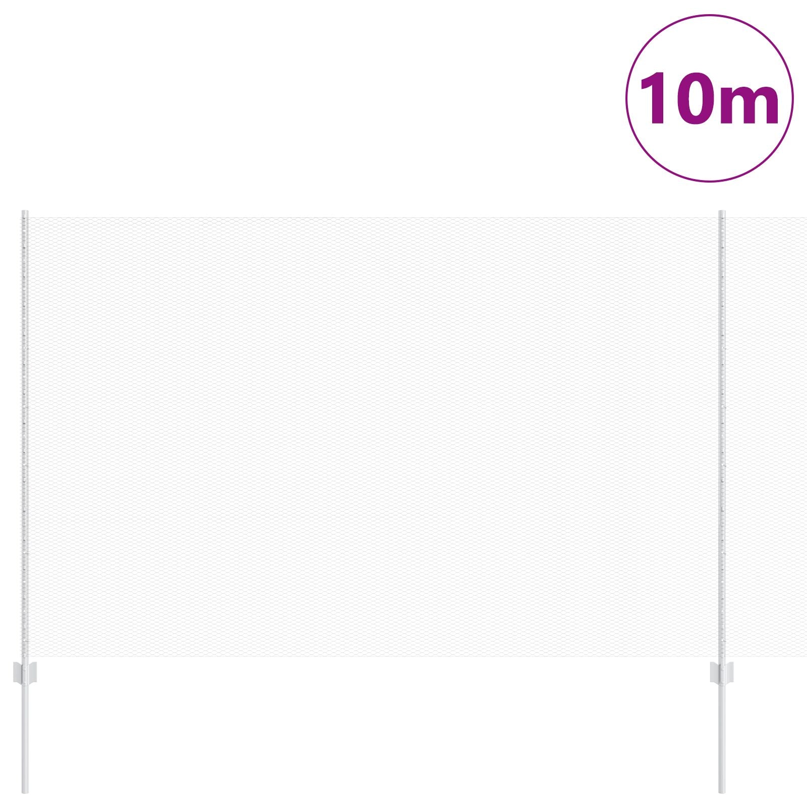 Schutting Palen 10 St U-Channel 150 Cm Gegalvaniseerd Staal,  Hexagon Schutting 1.5X10 M Gegalvaniseerd Staal